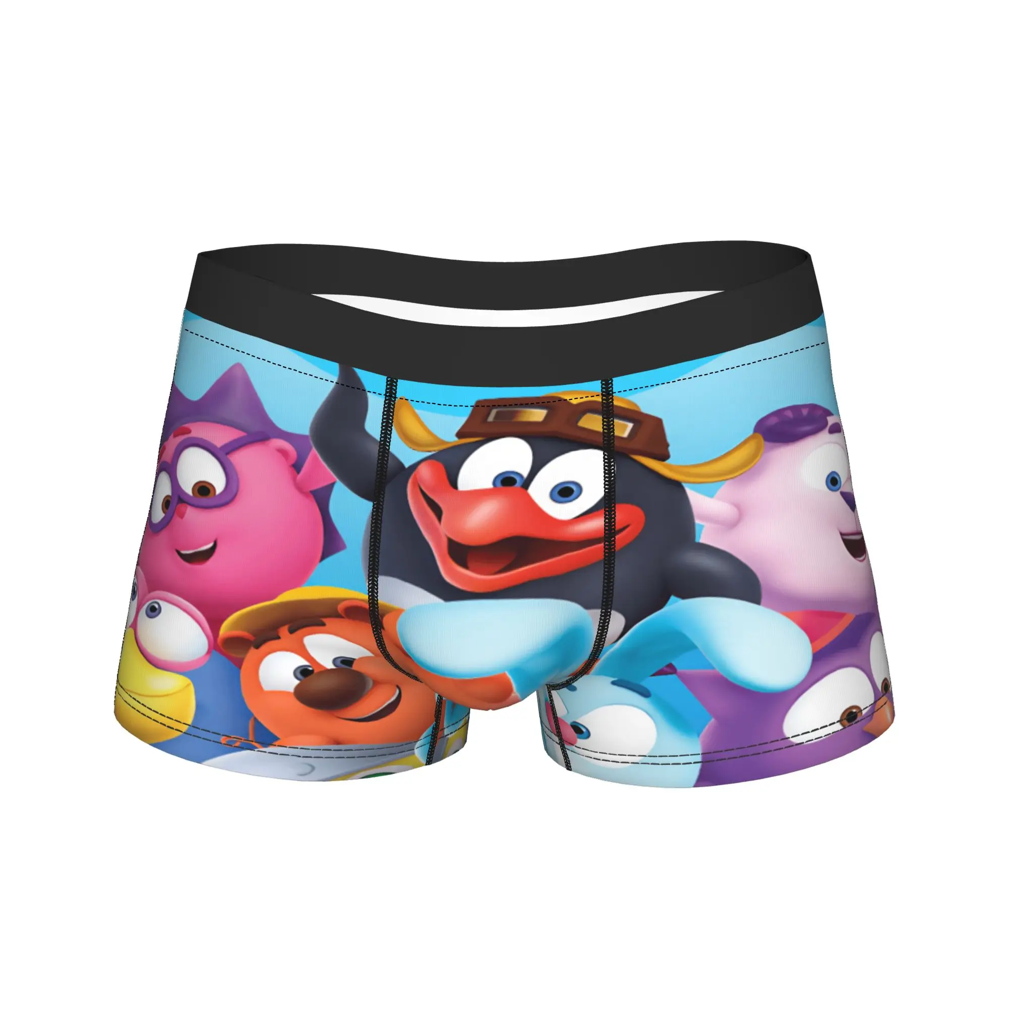 Kikoriki All Characters 3D Group Poster Underwear  Men's Boxer Brief Funny Trunk Quality Printing Plus Size Underpants