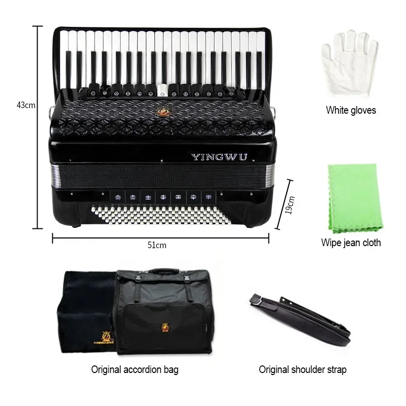 120 Bass 3 chorus keyboard parrot mini accordion Yingwu Piano Keyboard musical instrument Accordion With Straps