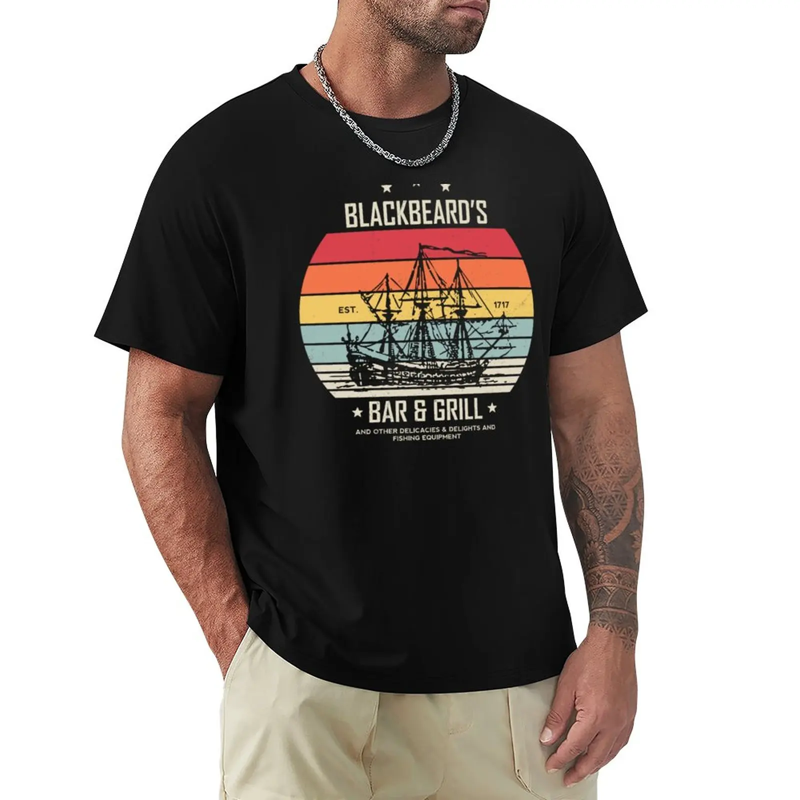 Blackbeard’s Bar and Grill T-Shirt kawaii clothes t shirt man oversized t shirt men graphic t shirts