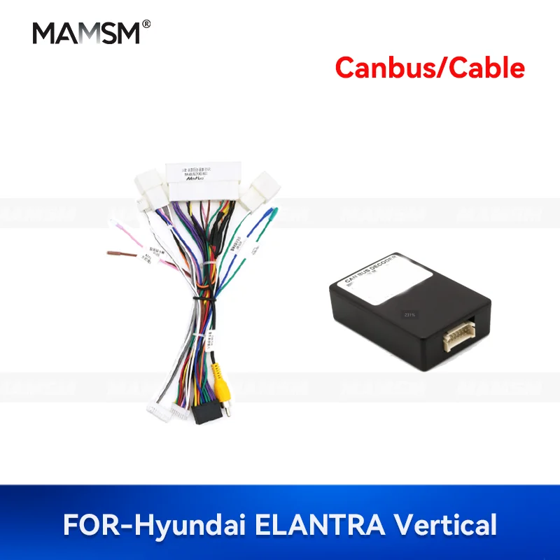 MAMSM CANBUS Box Plug Power Wiring Harness For Hyundai ELANTRA Vertical