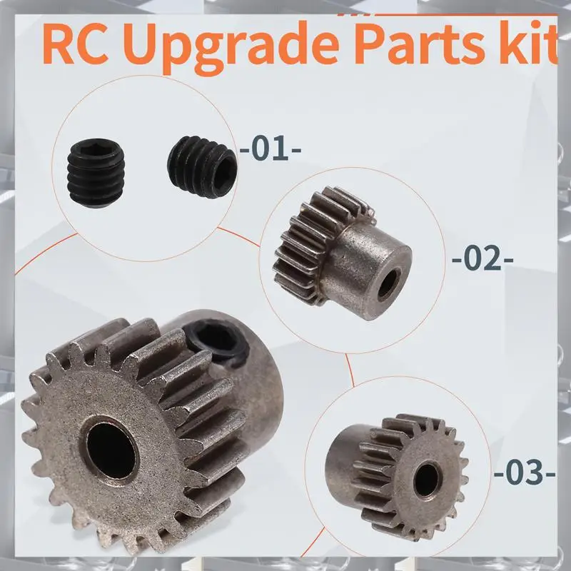 

A84F-3PCS 3.175Mm Shaft Steel Pinion Motor Gear 32DP 48DP 64DP M0.6 For 1/10 1/8 RC Car 3650 3660 Replacement Parts 19T