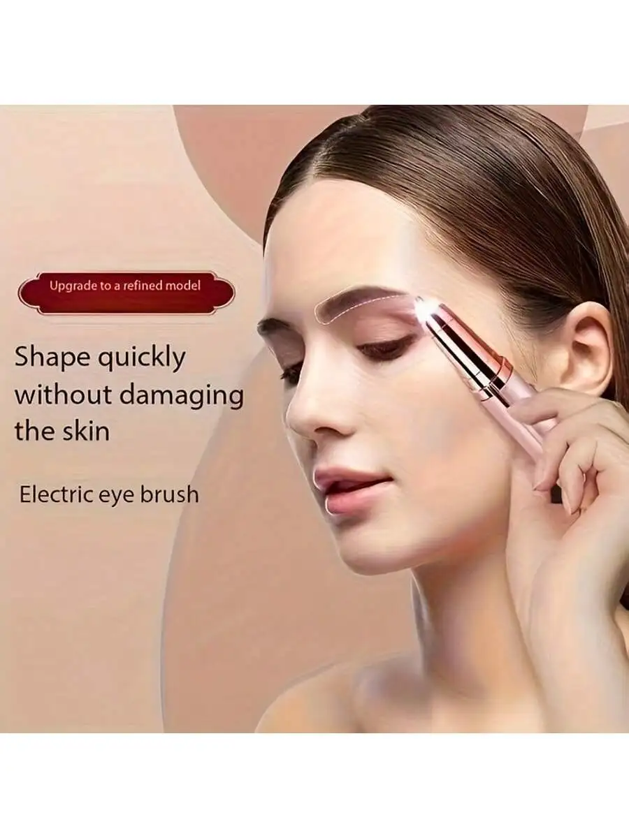 2026 電動眉毛トリマー 眉毛脱毛器 女性用 顔の毛の除去ツール 電池式9（電池なし）