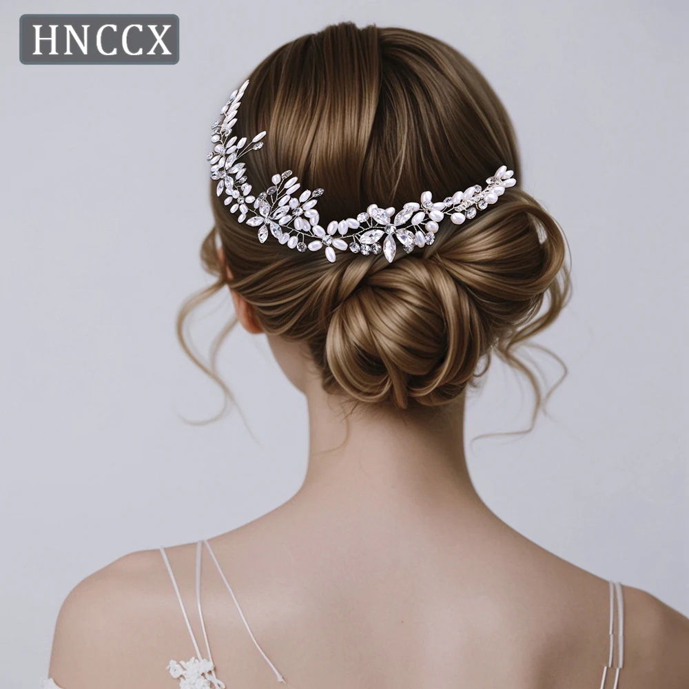 

HNCCX Bridal Hair Comb with Rhinestone Flower Handmade Beaded Woman Wedding Hairpiece Bridesmaid Hair Accessories Headwear CP128