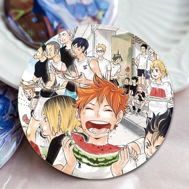 Hinata Shoyo Tobio Kageyama Sugawara Koushi Comic Badge Volleyball Cartoon Creative Enamel Pins for Backpack Jewelry Accessories