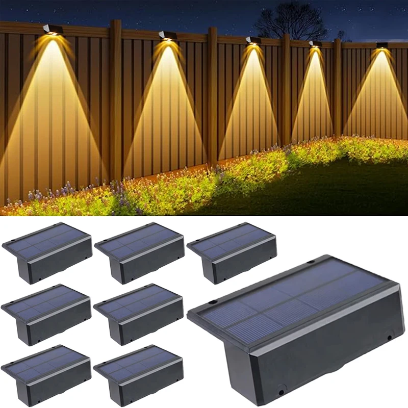 

1/2/4 Solar Outdoor Wall Lights IP65 Waterproof Suitable for Backyard Fence Garden Swimming Pool Holiday Decoration