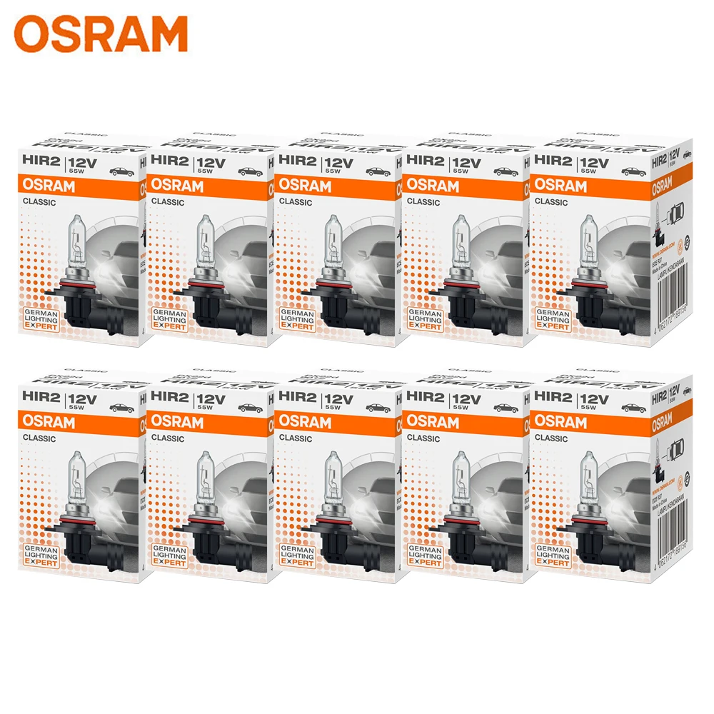 OSRAM CLASSIC 9012 HIR2 12V 55W PX22d Halogen Headlight Original Car Bulb 1875lm 3200K Light Auto Lamp Standard Hi/lo Beam ECE