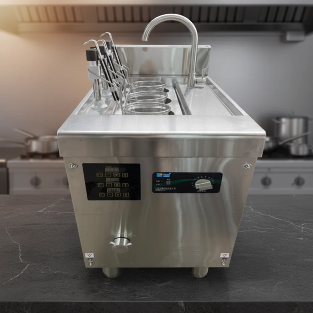 Holes Automatic Lifting Commercial Induction Stainless Steel 12000W Spaghetti Cooker for Boiling Noodle Ramen