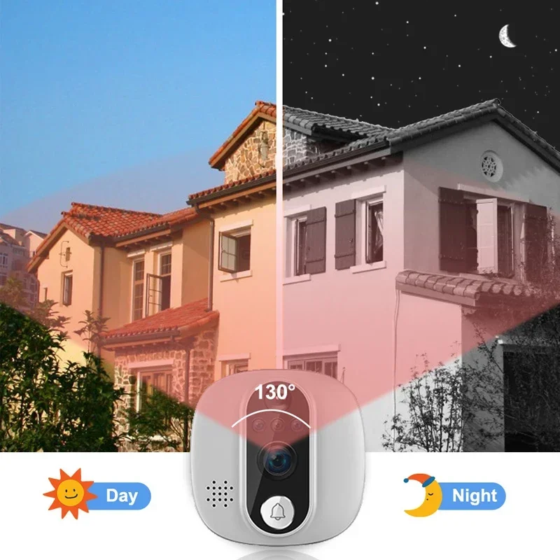 Smart Video Doorbell Intercom WiFi Surveillance Camera 1080P With 4.3 inch LCD Visual Screen PIR Motion Detection Home Security
