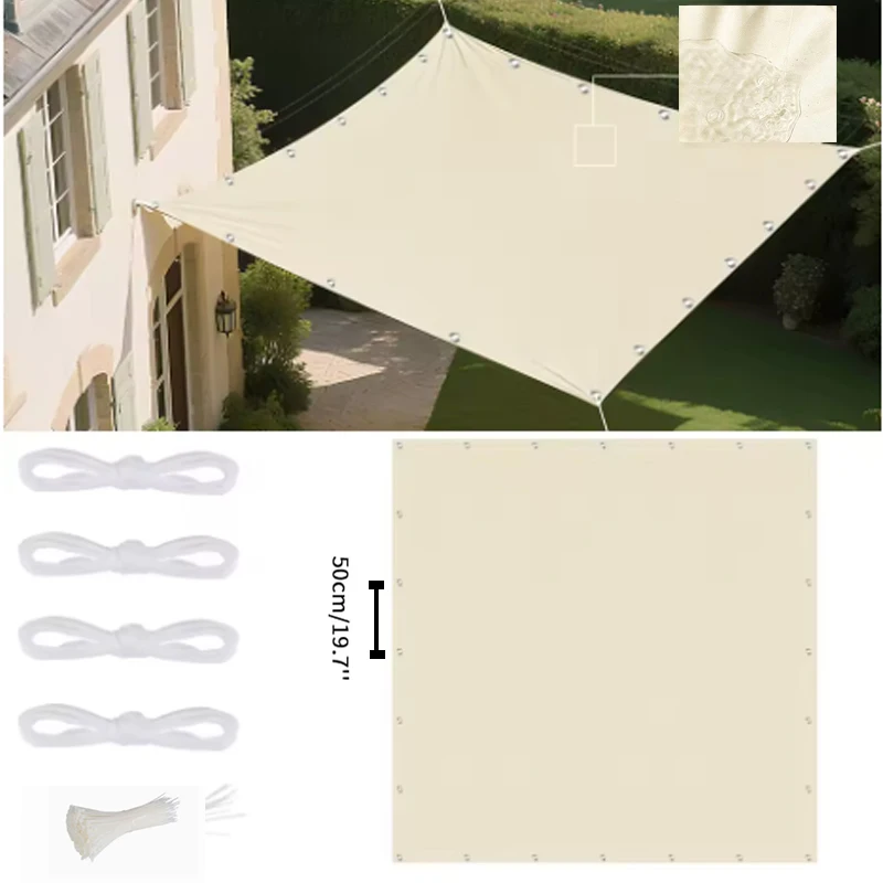 Toile d'ombrage 2x3/3x4/4x5/M imperméable pour extérieur, jardin, terrasse, protection UV, abri de f