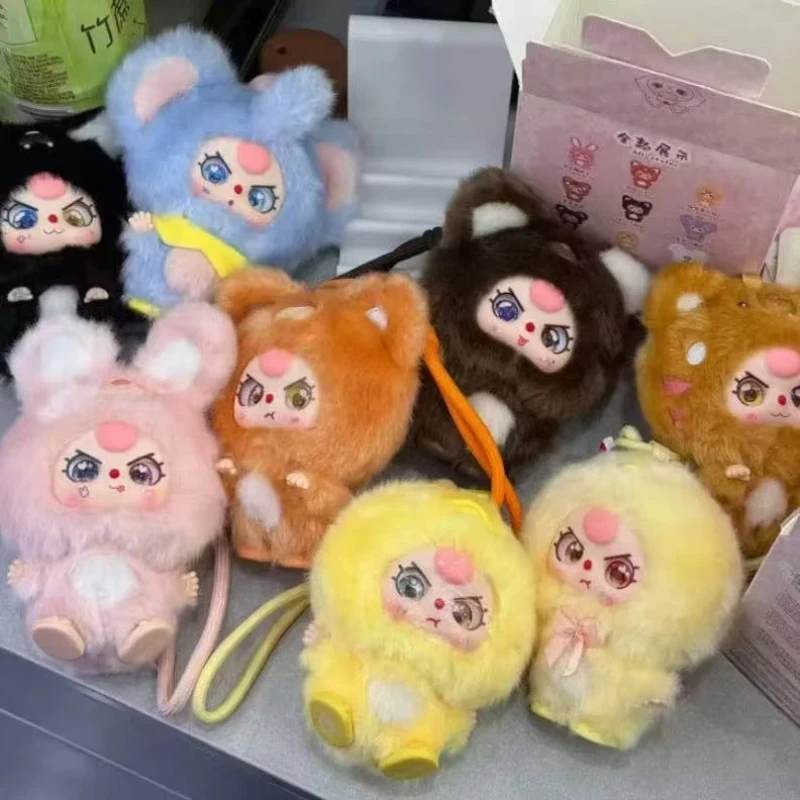 Pluszowe zabawki wiszące z serii Babythree Hug: modne prezenty w formie blind box dla dziewczynek – idealne elementy dekoracyjne i miękkie, przytulne pluszaki.