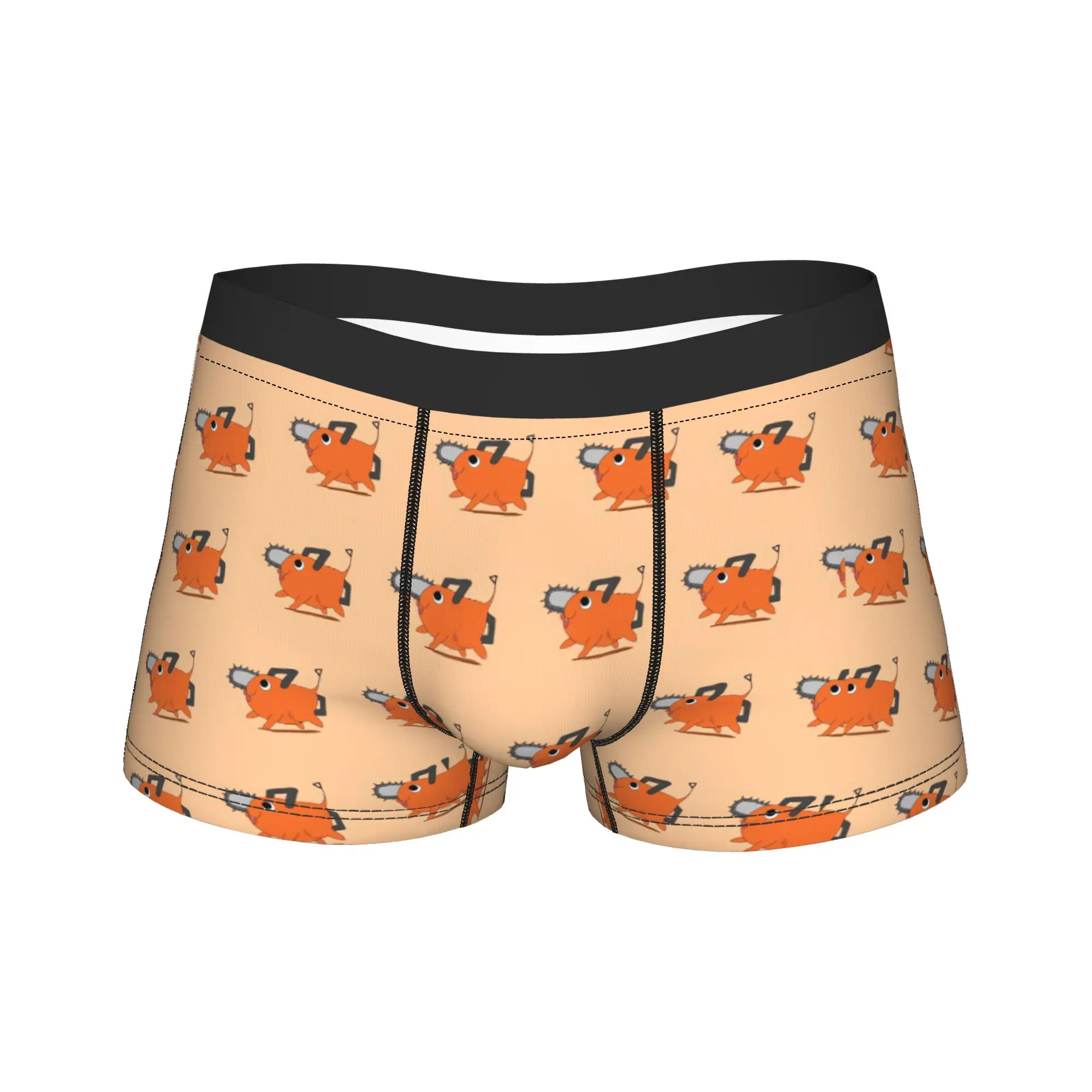 Pochita Chainsaw Man Underwear  Comfortable Underpants Custom DIY Shorts Briefs For Males 3D Pouch Plus Size Boxer Shorts