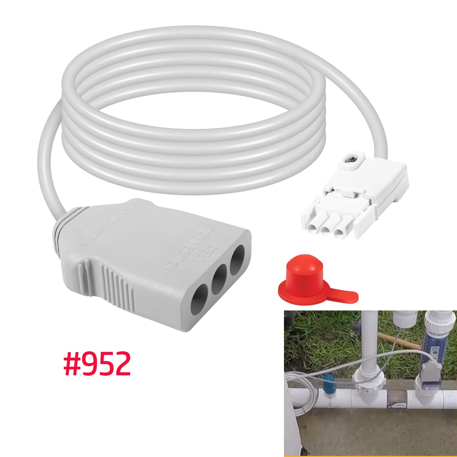 

Подходит для AutoPilot Pool Pilot Digital, Nano, Nano Plus 952, шнур для солевой ячейки с 3-контактным разъемом, 12 футов.