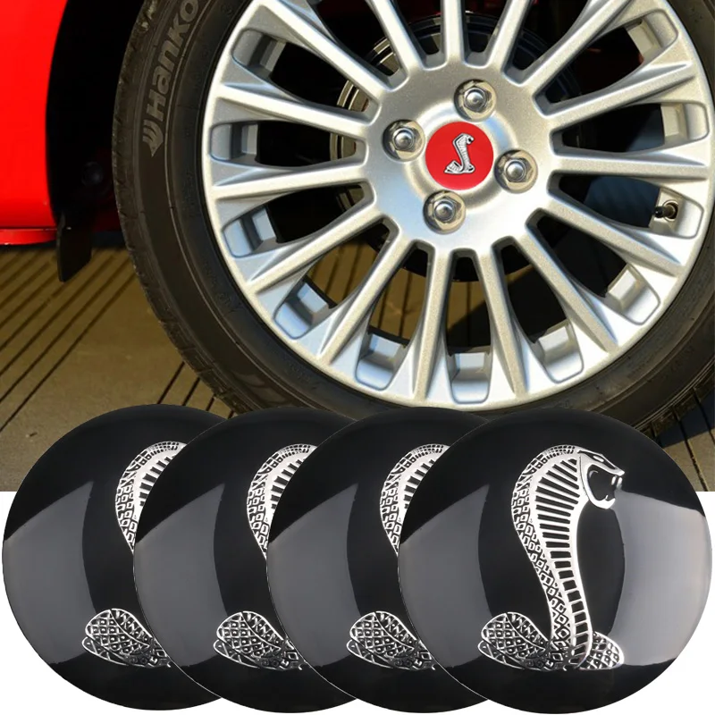 

4 шт. колпачки для центральных отверстий колесных дисков с эмблемой Shelby, наклейки-эмблемы для Ford Focus Mustang MK7 4 Mondeo Fusion Kuga, аксессуары