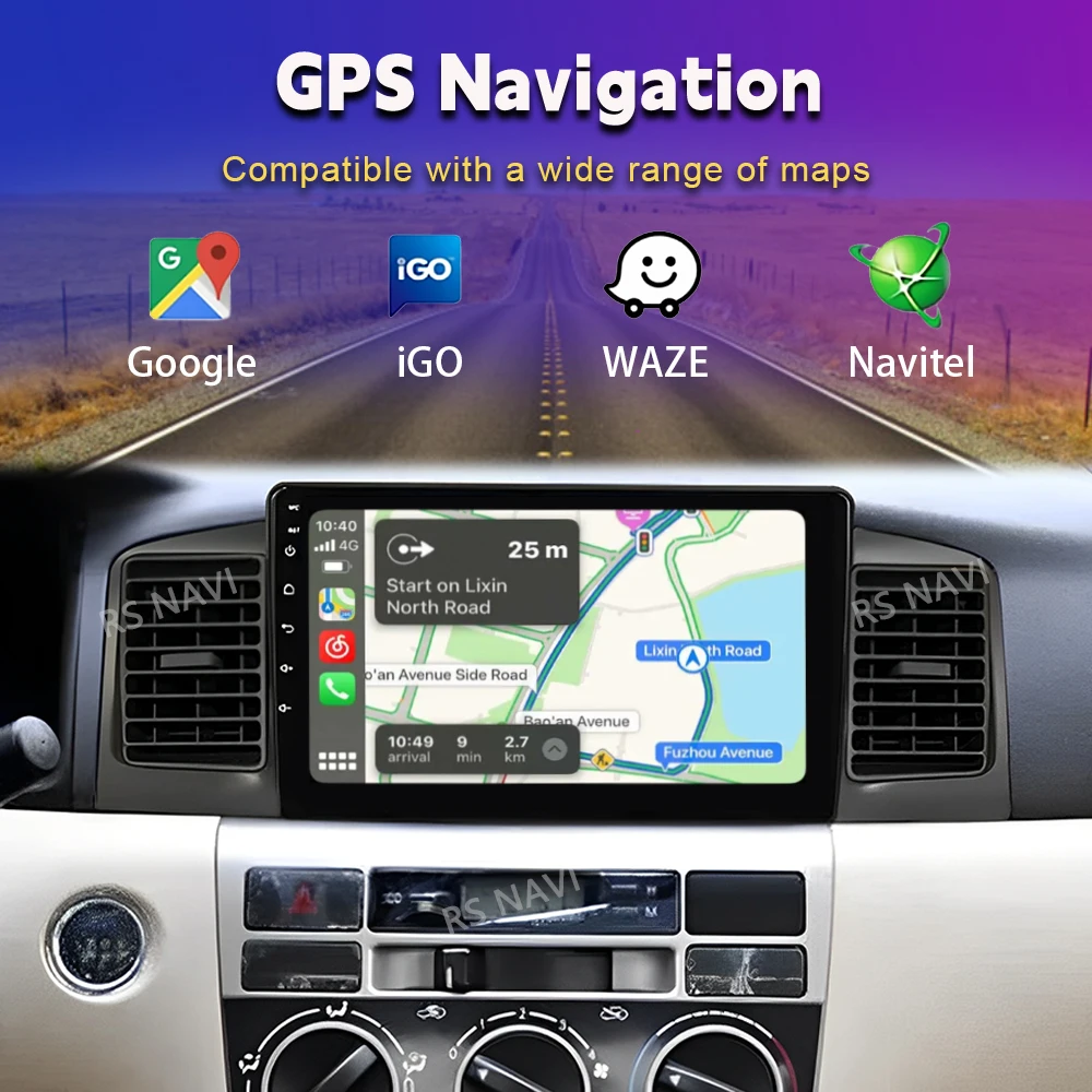 Android 16 Carplay Car Radio Multimedia For Toyota Corolla E120 2000 - 2004 navigation video DVD Autoradio Stereo 2din 4G+wifi