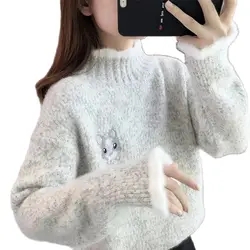 Dolcevita maglione lavorato a maglia Pullover donna autunno inverno maniche lunghe maglia fondo camicia moda ragazza studente Top giacca