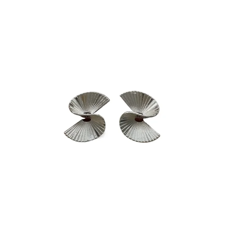 Origami Big Exaggerated Earrings French Premium Earrings 925 Silver Stud Earrings Clips