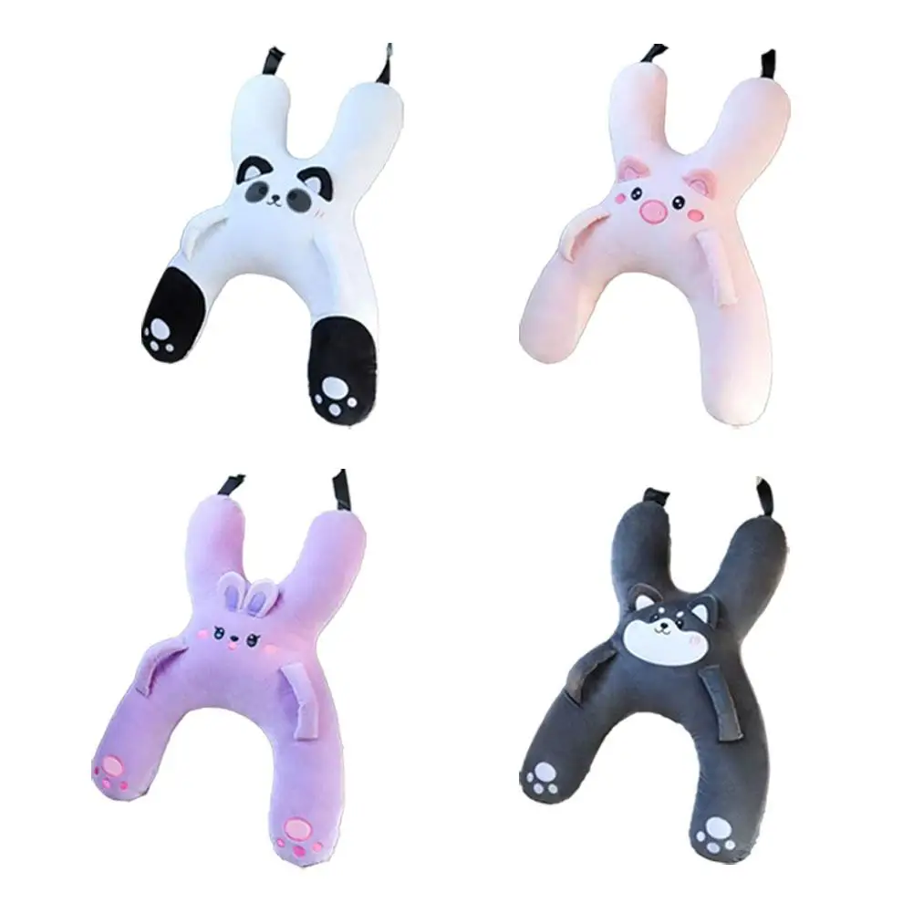 Almohada para dormir para niños montada en coche, almohada bonita de dibujos animados para coche, reposacabezas extraíble, cómodo y transpirable, soporte Lumbar, 1 ud. ﻿