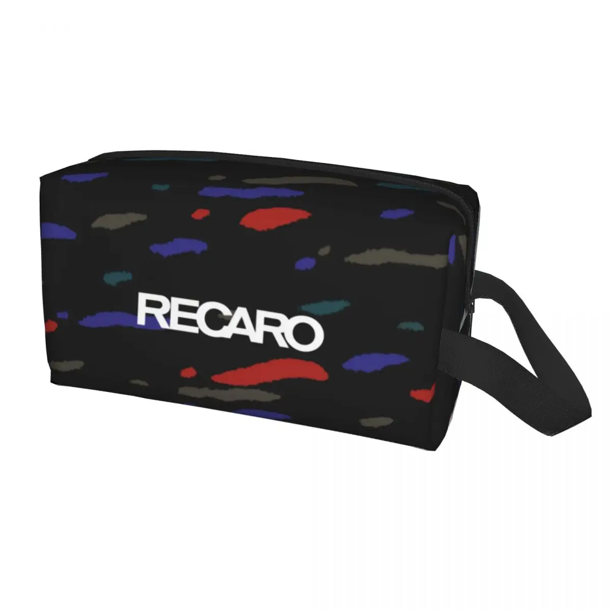Custom Confetti 90s Seat Pattern Recaros Makeup Bag Women Travel Cosmetic Organizer Kawaii Storage Toiletry Bags view 2