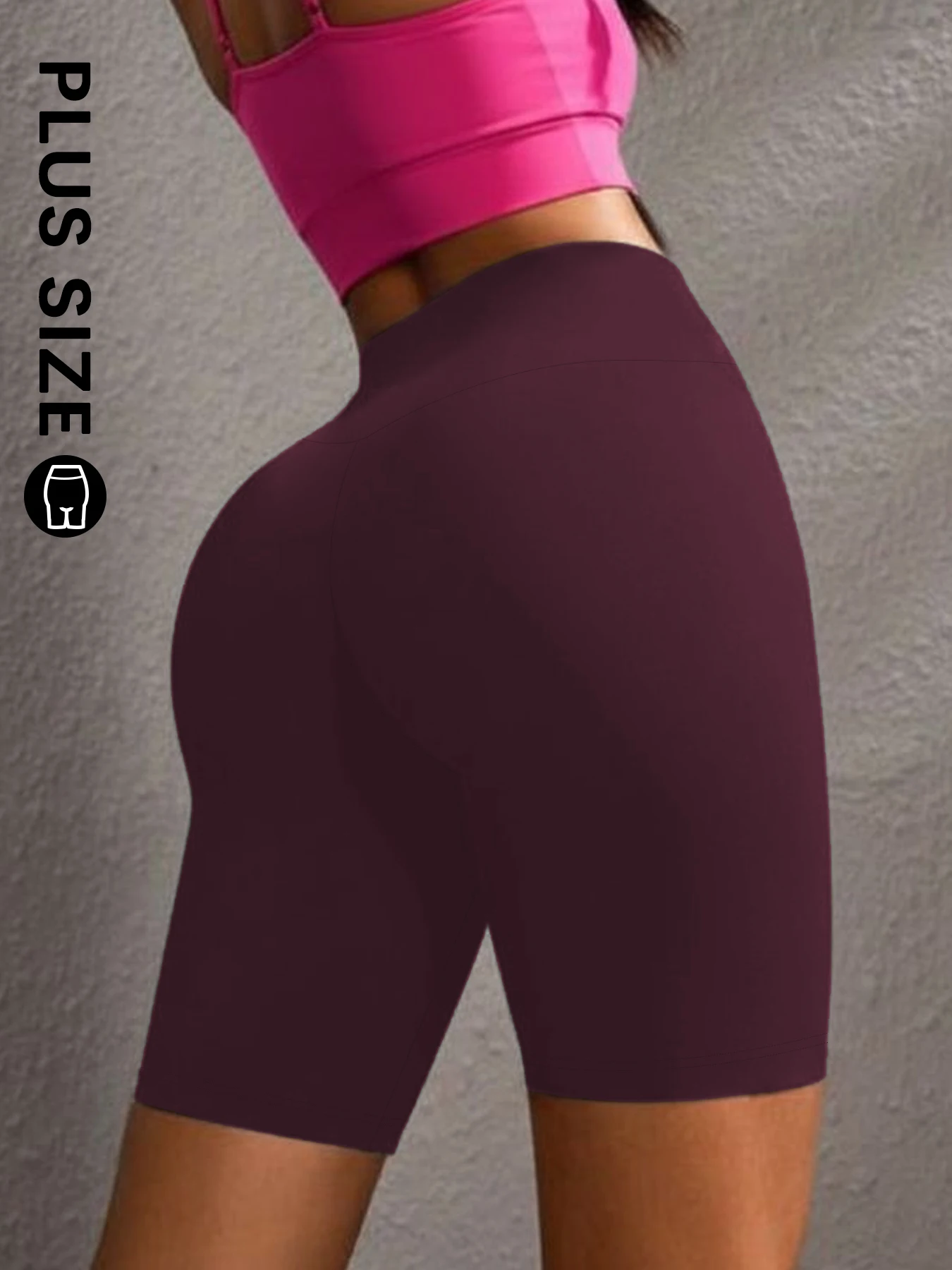 

Plus Size High Waist Biker Shorts Women Super Soft No See Through Workout Yoga Running Home Casual Shorts