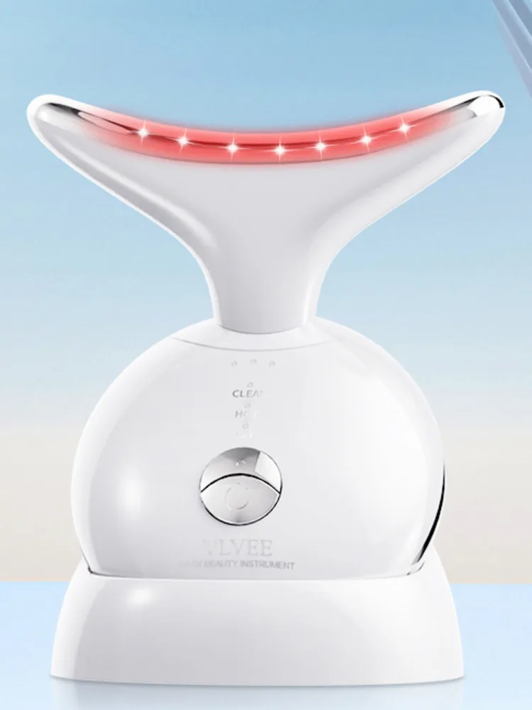 

Французский красный, синий светотерапия, косметическое устройство, массажер для лица для шеи, ухода за морщинами, лифтинг, антивозрастная подтяжка кожи, домашнее использование