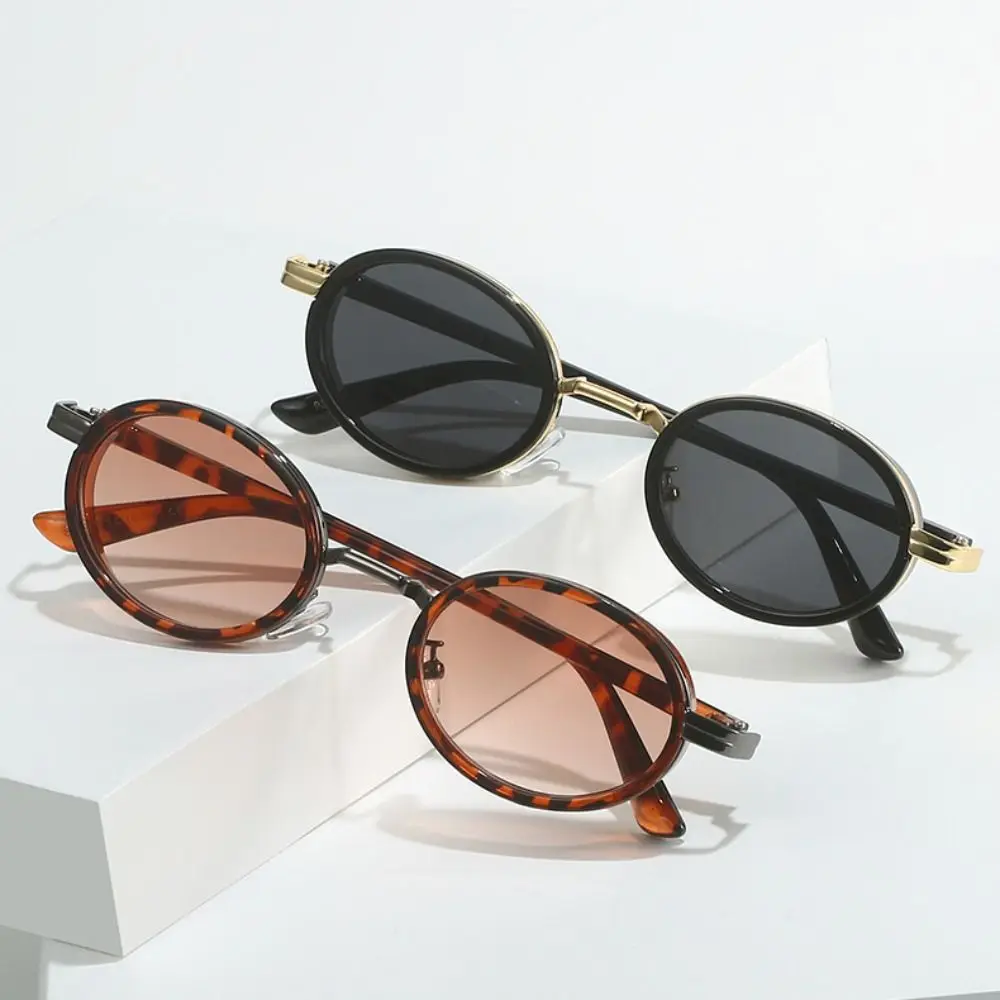 

Cool UV Protection Retro Oval Sunglasses Trend Vintage Elliptical Eyewear Punk Gradient Small Frame Sunglasses Female