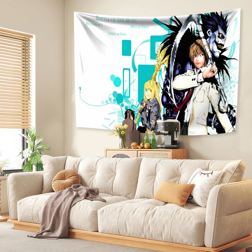 Anime Death Note DN L Colorful Tapestry Wall Hanging Bohemian Wall Tapestries Mandala Wall Hanging Sheets