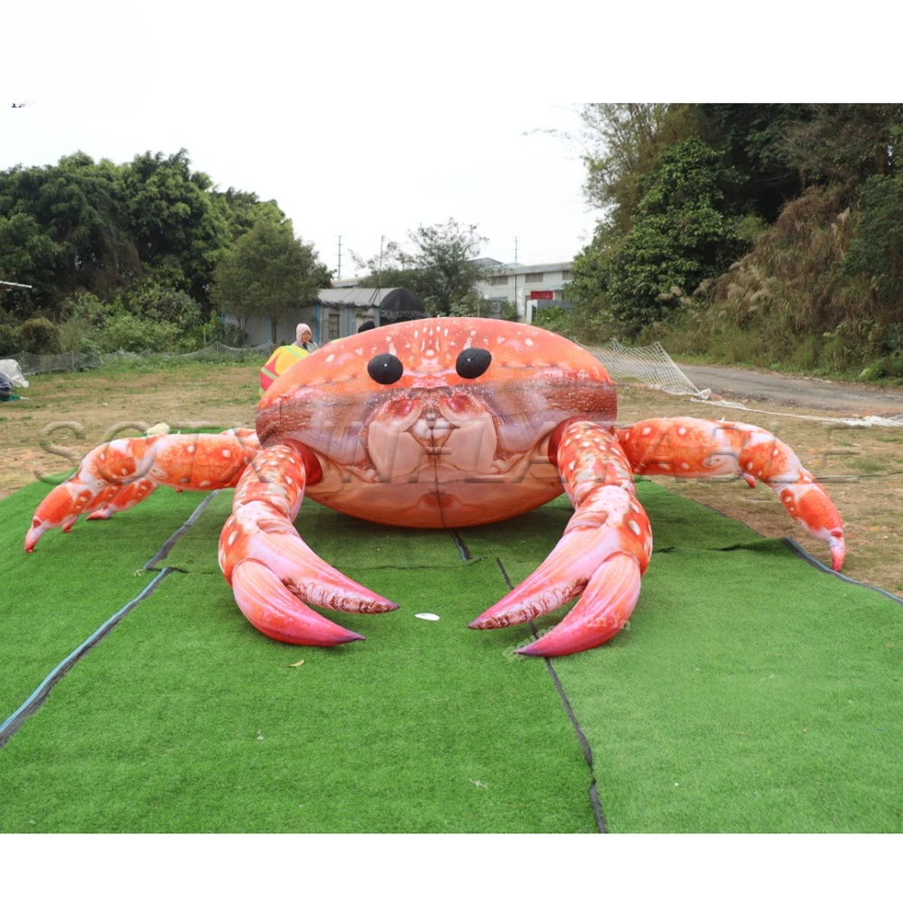 Roof Decoration 2024 New Lifelike Giant Inflatable Crab Blow Up Seafood For Advertisement Restaurant