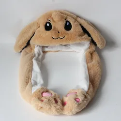 60CM Pokemon Eevee hat Ears Will Move Headband Decorative Winter Protection Rabbit Hat Caps For Boy Girl Cosplay Toys Gift