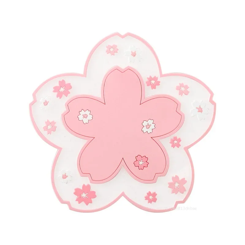 Japan Cherry Blossom Coaster Heat Resistant Tea Cup Mat Sakura Coaster Insulation Table Mats for Milk Mug Drink Cup Coasters