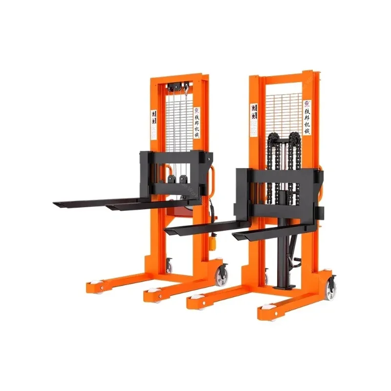 Manual forklift Manual hydraulic stacker Semi electric forklift Hand truck