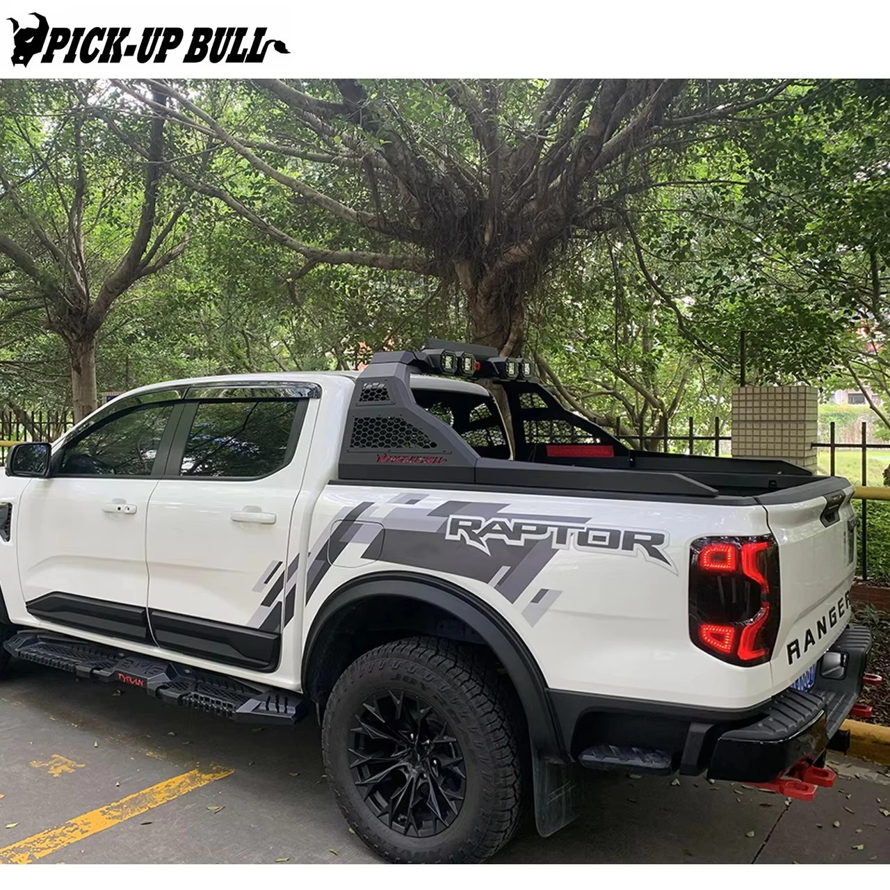 4WD Roll Bar with Electric Spotlight Roof Light for Hilux Vigo Revo Navara Dmax Ranger Np300 Trucks Universal Steel Roll Bar