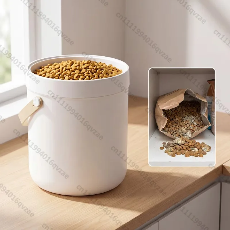 10L Stainless Steel Insect-proof Rechargeable Sealed Environmentally Friendly Grain Container Built-in Spoon, Vacuum Storage Box