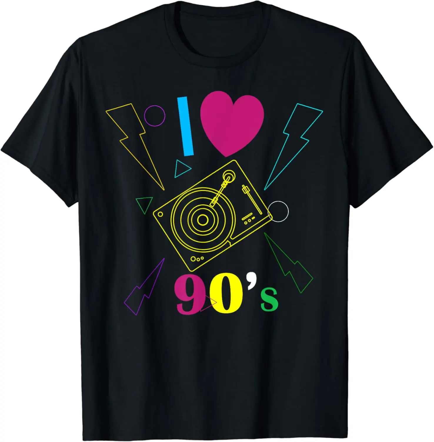 1990's 90s I Heart Nineties I Love The 90's Old School T-Shirt Vintage Clothes Shirts for Women Graphic T Shirts Camisetas