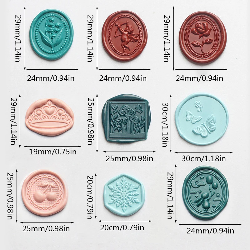 Wax Seal Embossed Stamp Head Retro Fire Paint Wax Stamp Wedding Postal Seal DIY Scrapbook Envelope Invitation Gifts Decoration