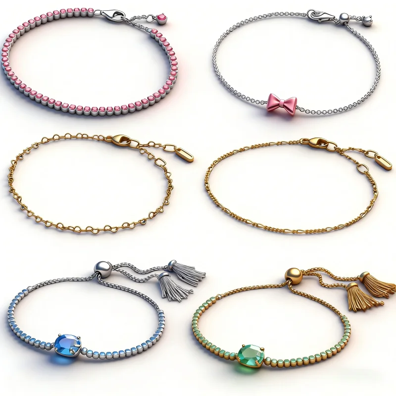 

Original 925 Sterling Silver Pink Bow Bracelet Bee Heart Sparkling Zircon Charm Bracelet for Women Jewelry DIY Accessories Gift