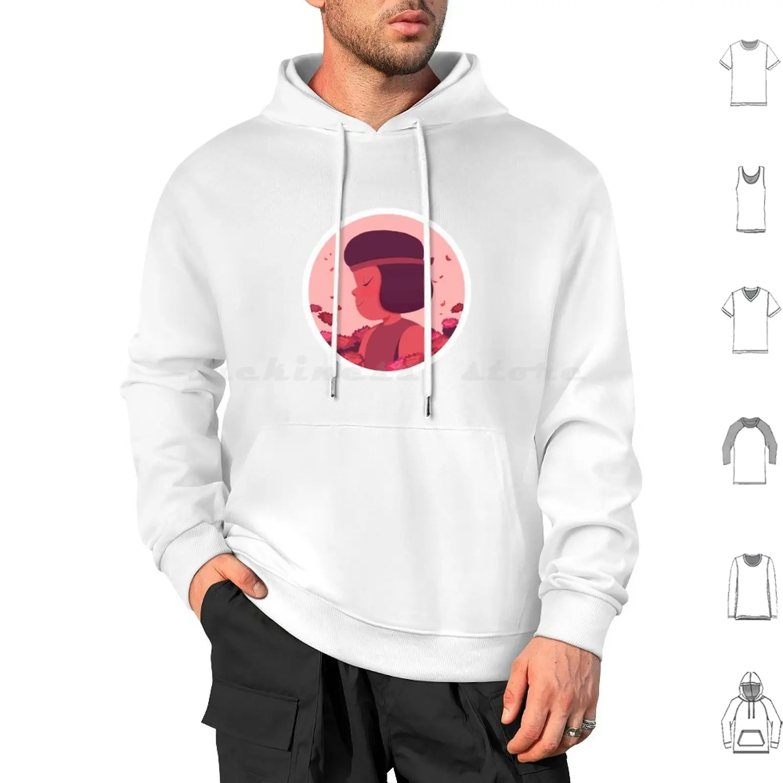 Pastel Ruby Portrait Hoodie cotton Long Sleeve Steven Universe Stevenuniverse Steven Universe Steven Pearl Garnet Amethyst