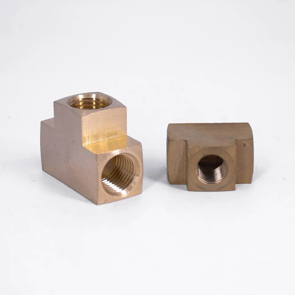 1/8 "3/4" 1/4 "3/8" npt Buchse T-Stück 3 Wege Messing Rohr verschraubung Kupplung Anschluss Wasser Gas Kraftstoff – Detail 2