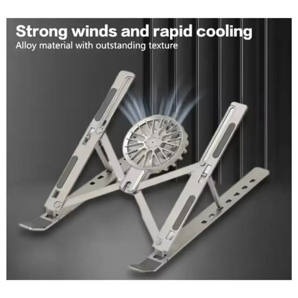 Foldable Laptop Cooler Stand Portable Stand With Fans Laptop Desktop Bracket Adjustable Stand High Quality Metal Computer Stand