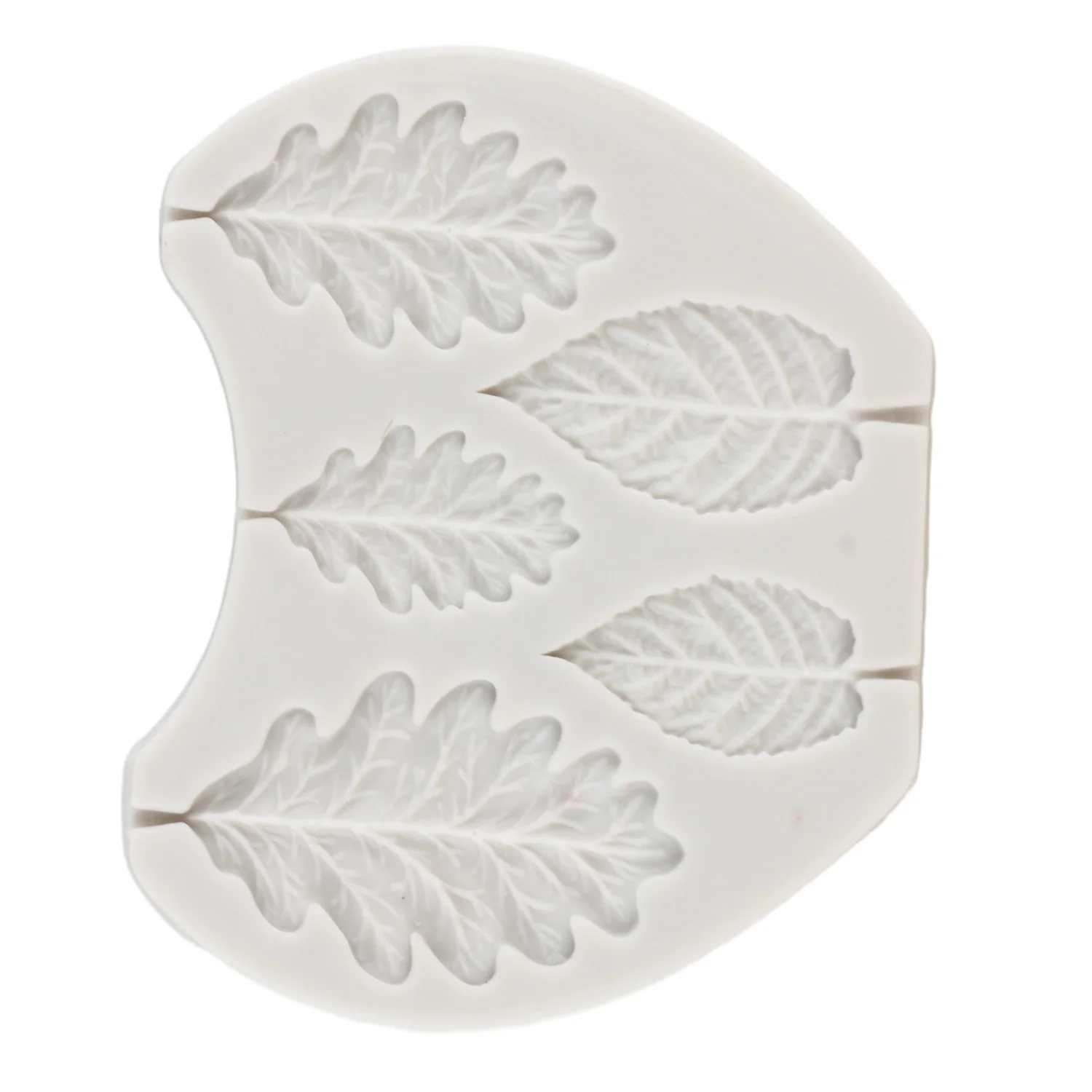 DIY Tree Leaf Press Silicone Mold Cake Border Fondant Molds Cake Decorating Tools 3D Leaves Chocolate Candy Clay Moulds