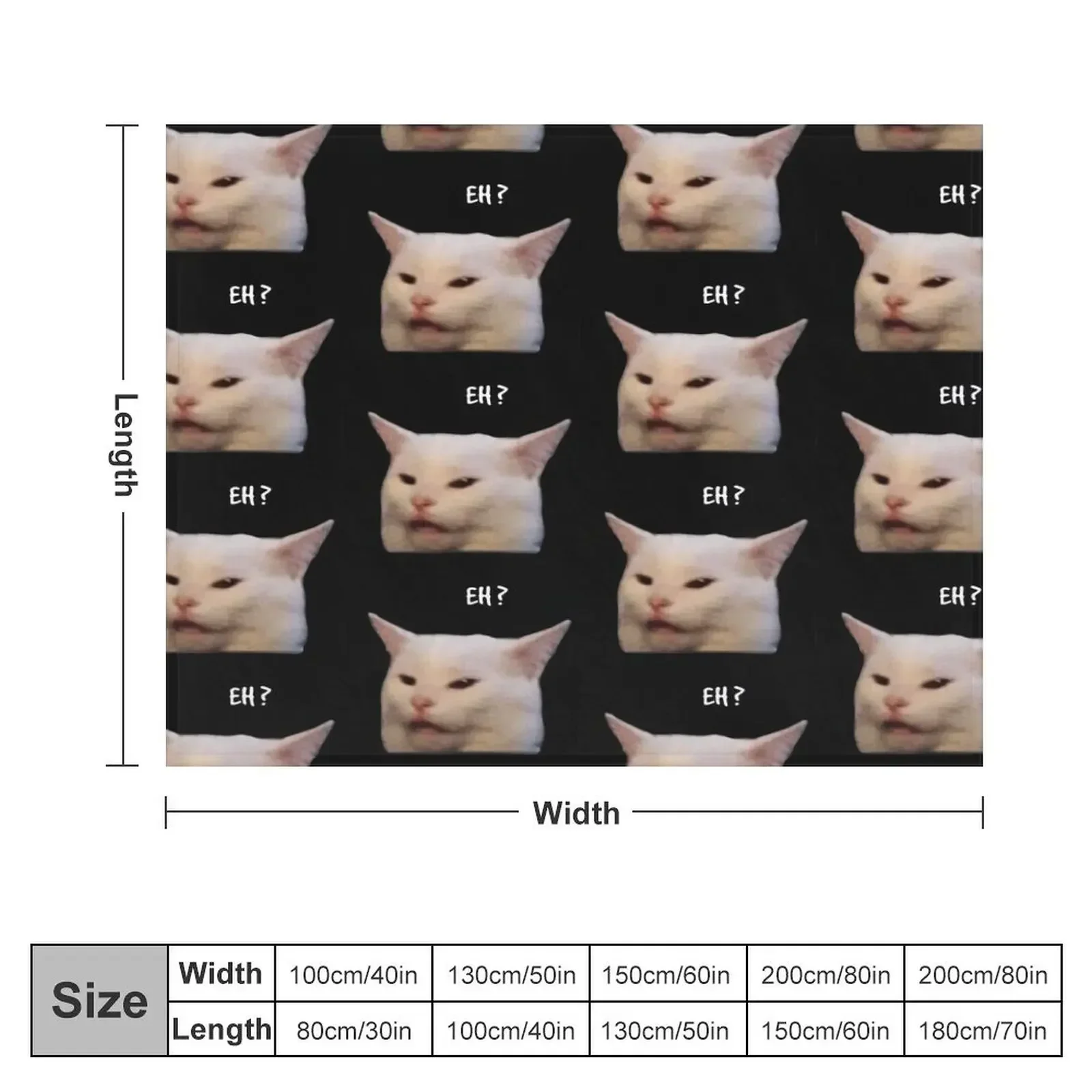 Smudge the cat, table cat -funny memes Throw Blanket for sofa Soft Beds Hair Large Blankets