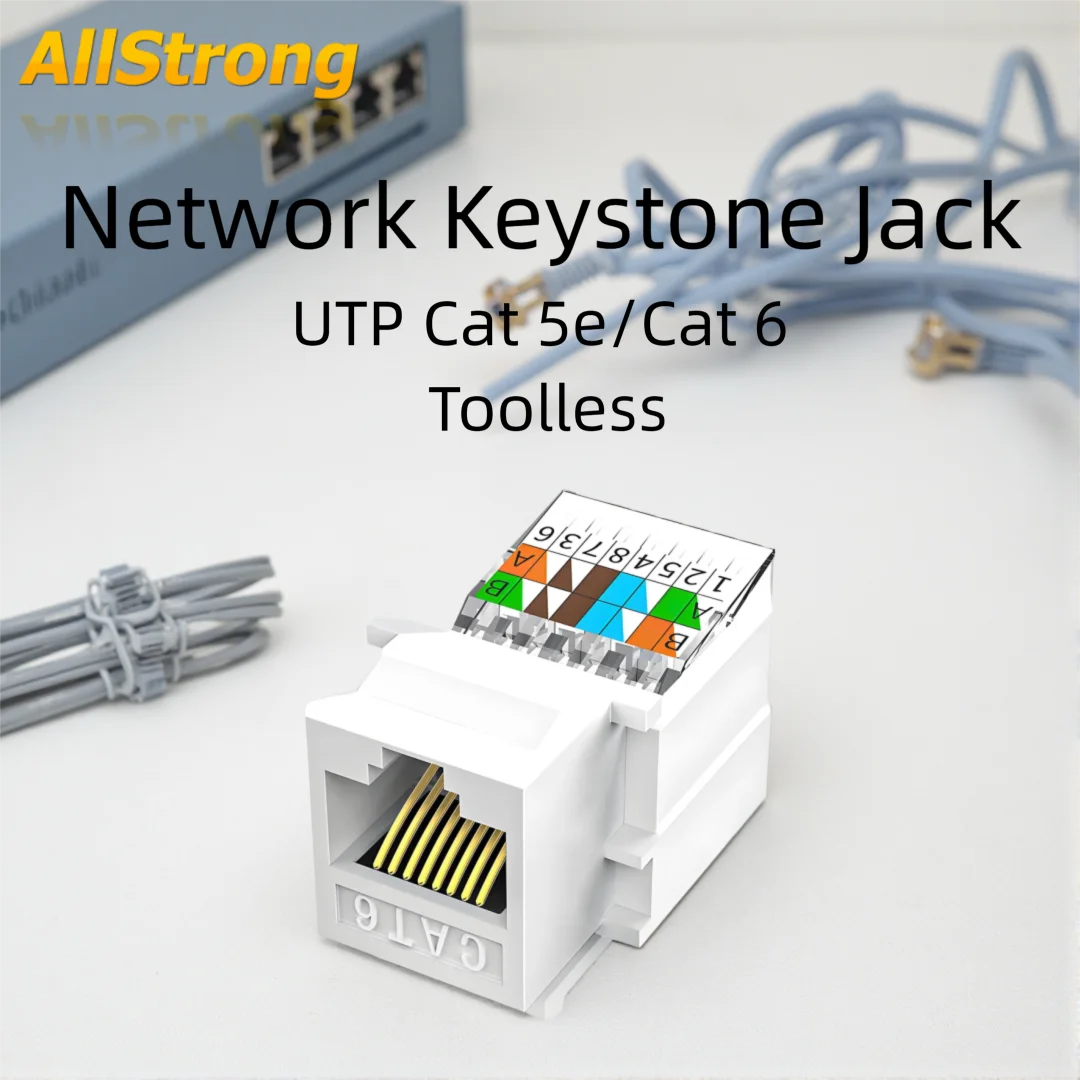 10 Pieces/lot Toolless UTP Network Keystone Jack Cat 6/5E/3 Unshielded RJ45 Port Modular Data Information Coupler Adapter