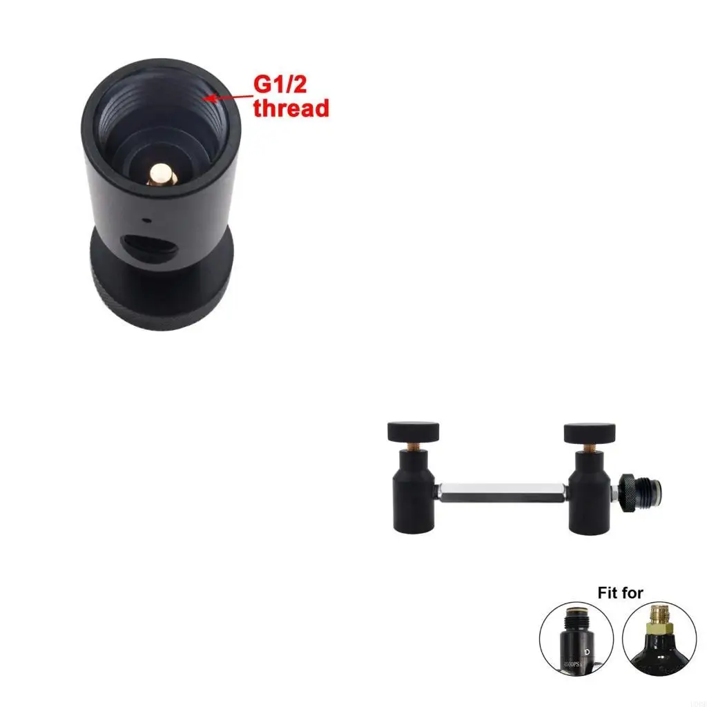 Double CO2 Adapter Fill Adapter Coil Remote Hose Paintball Cylinders Double Up to CO2 Adapter Accessories