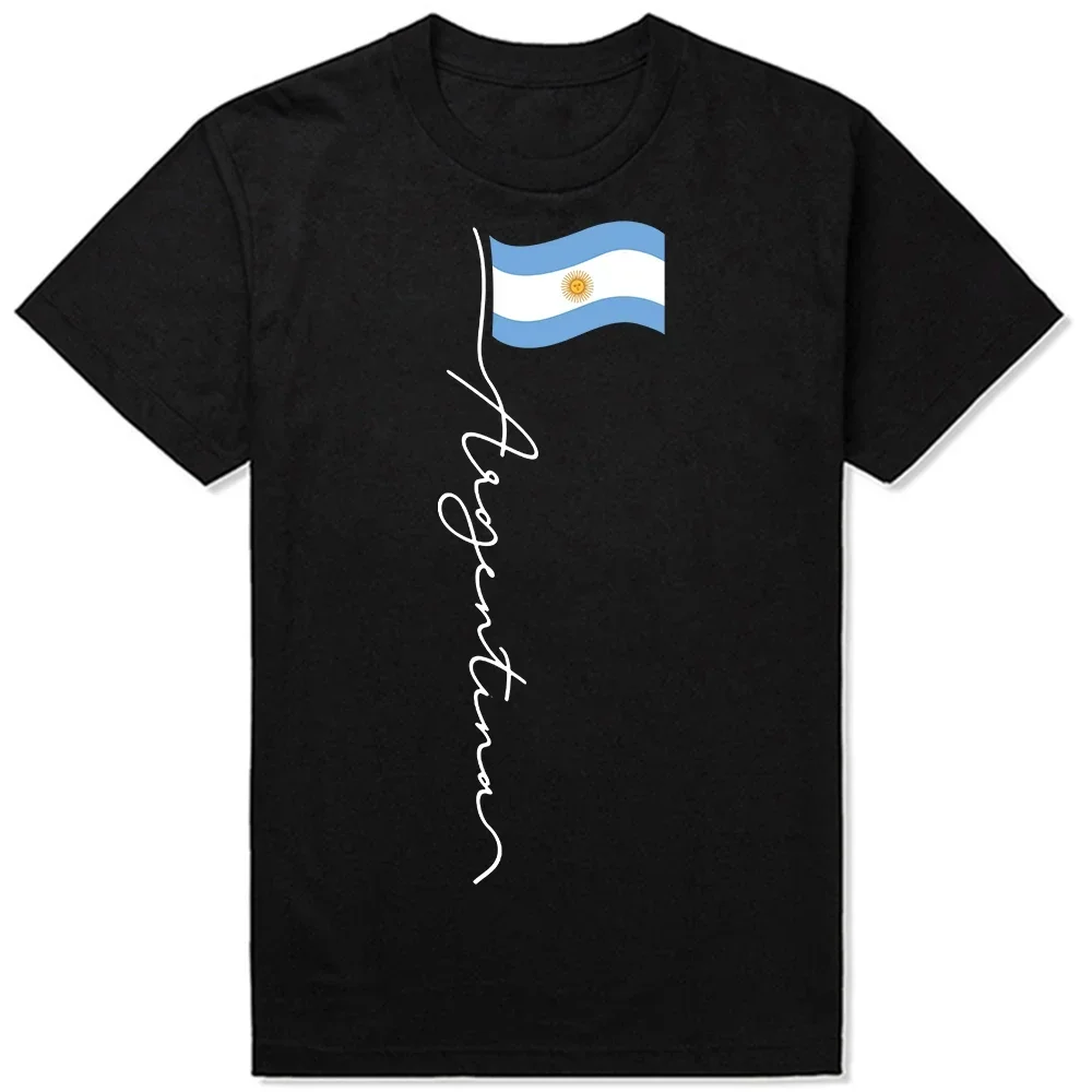 2024 Argentina Signature Flag Pole Tshirt Funny Mens Clothing Tops Tee Shirts for Men T Shirt graphic oversized t shirt harajuku