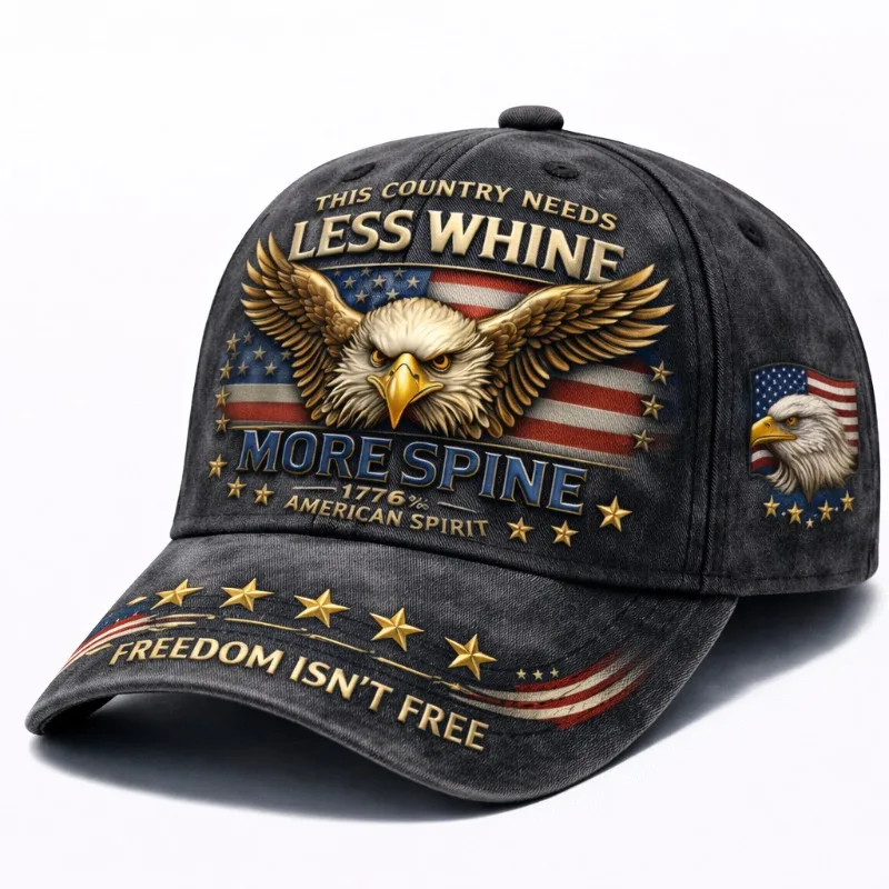 Striking American Spirit Eagle Cap | Highly Collectible Bold Patriotic Piece with Vivid Thematic Design, Polyethylene and