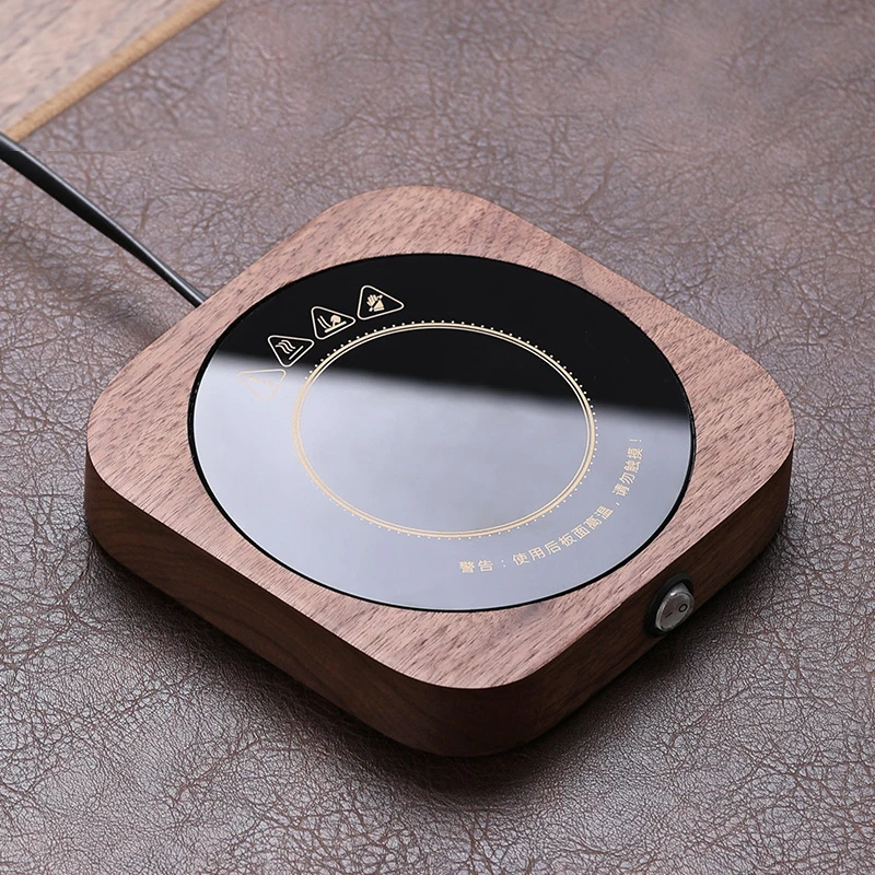 Calentador de tazas 19W Calentador de tazas 55 ° C Tetera caliente calentador posavasos calentadores café leche té almohadilla calefactora 220V para regalo