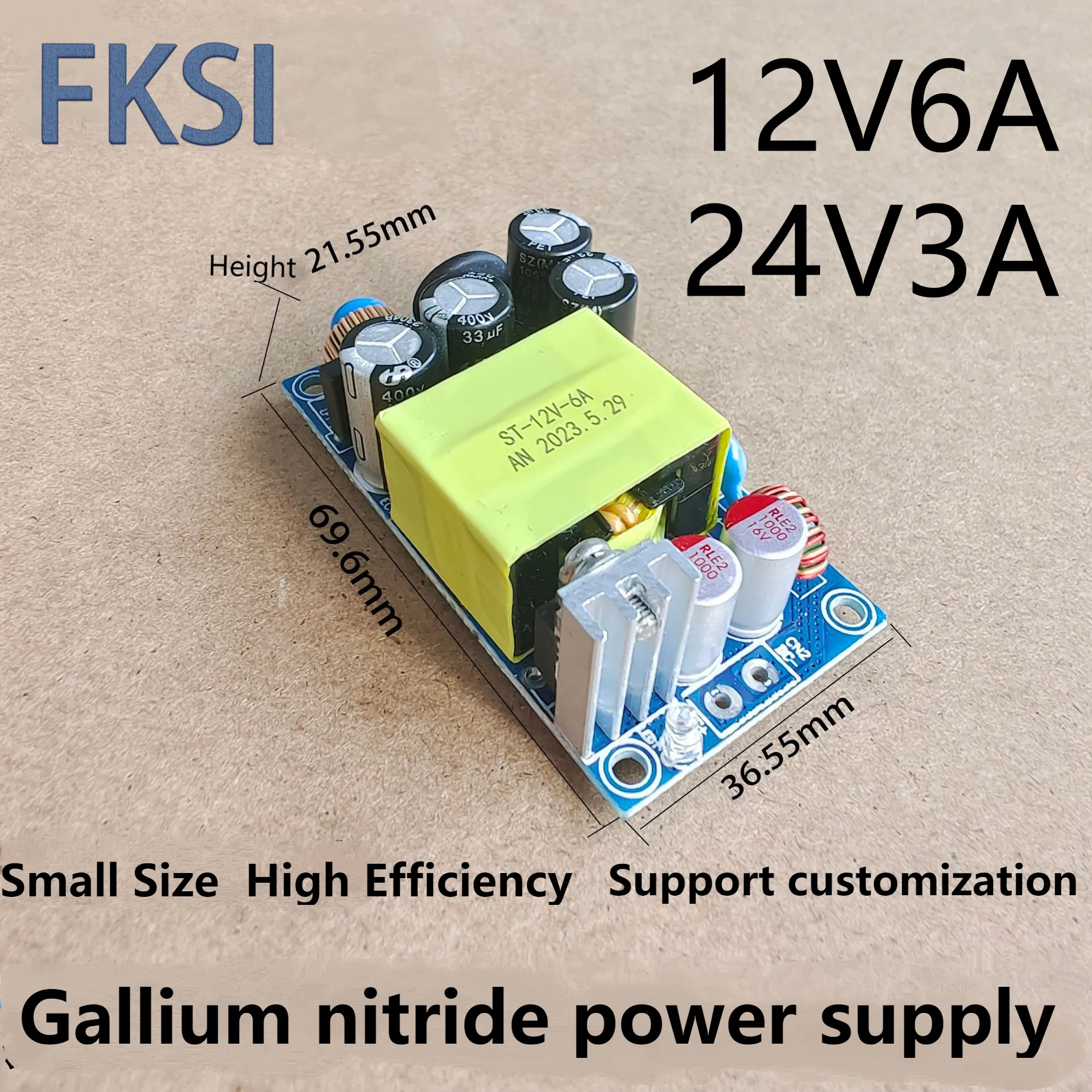 AC-DC 24V6A/12V3A Gallium nitride power supply Buck Converter AC 220v to 12v 24V DC Step Down Transformer Power Supply Module