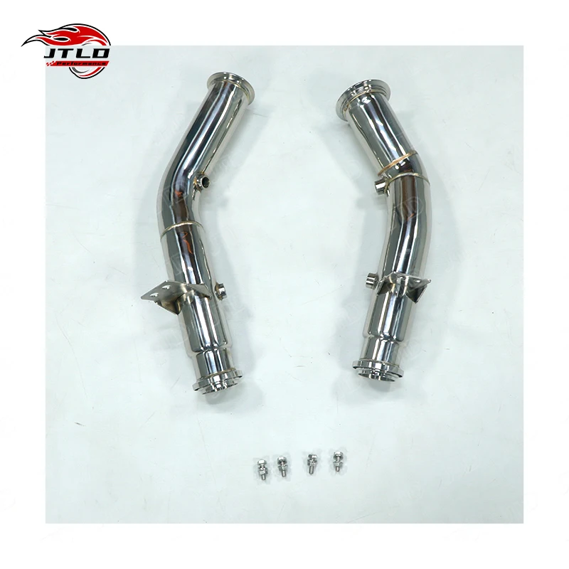 JTLD Performance Exhaust Straight Without Heat Shield Downpipe For C43 C450 AMG W205 Left Hand Drive Down Pipe