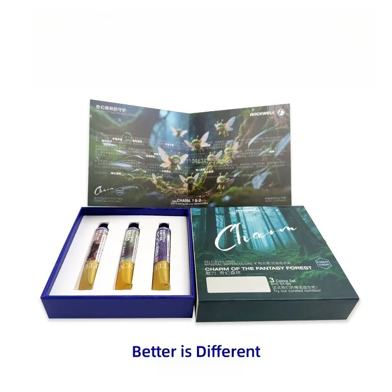 15ml Mineral Watercolor Pigments Precipitation Color Professional Artist Paint Set Three Color Charm Box Set Watercolor Painting