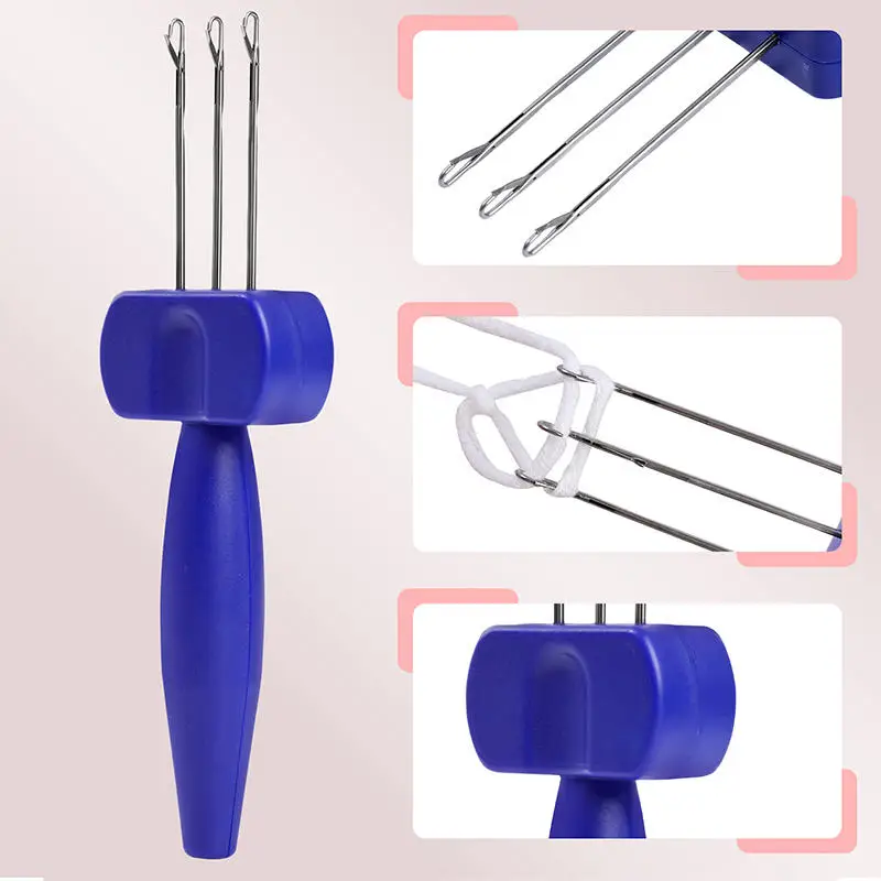 

Latch Hook Tool Portable Cord Knitting Hook 4 Latch Needle Crocheting Tool for Binding-Off or Edging Knitting Project Supplies
