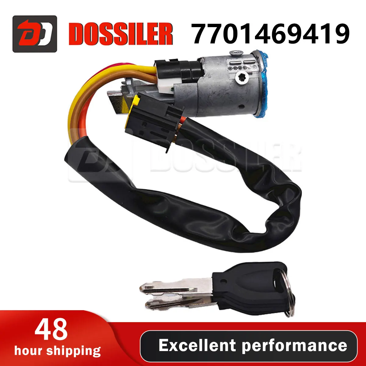 

7701469419 New Car Ignition Starter Key Switch Lock For Renault Logan Dacia Sandero Clio 1998-2005 7701469416 77014-69419 2Keys